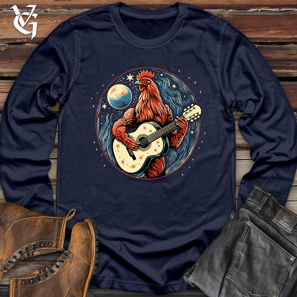 Viking Goods Cosmic Guitar Chicken Strum Long Sleeve Navy / L