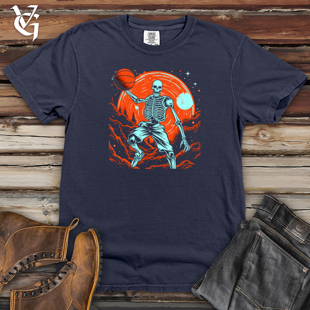 Viking Goods Cosmic Hoops Skeleton Heavy Cotton Comfort Colors Tee Navy / L