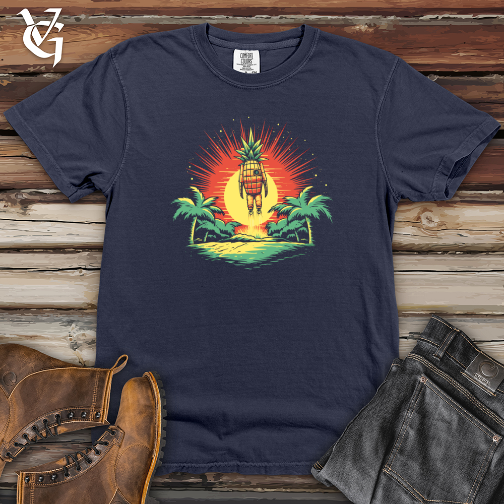 Viking Goods Cosmic Pineapple Jetpack Heavy Cotton Comfort Colors Tee Navy / L