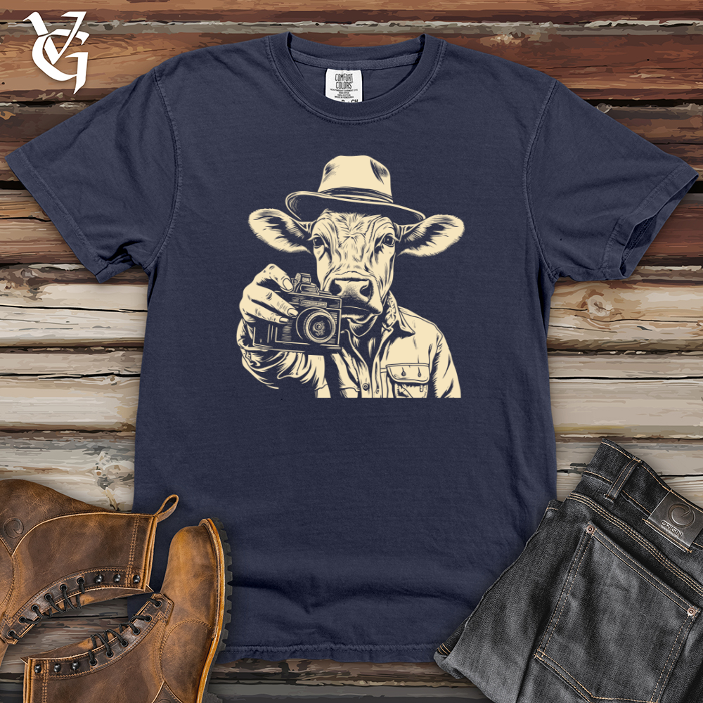 Viking Goods Cow Capturing Charm Clicks Heavy Cotton Comfort Colors Tee Navy / L