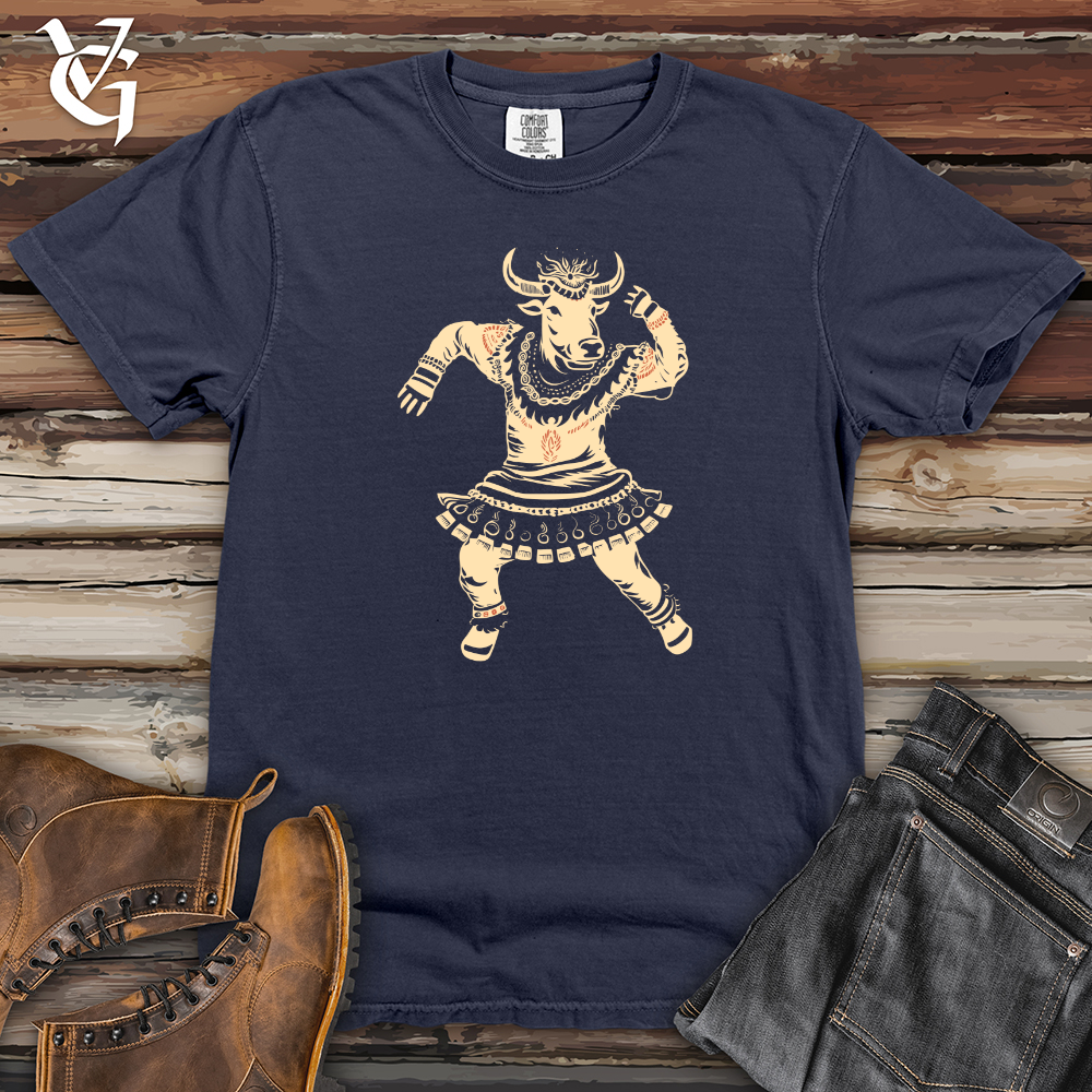 Viking Goods Cow Tribal Dance Heavy Cotton Comfort Colors Tee Navy / L
