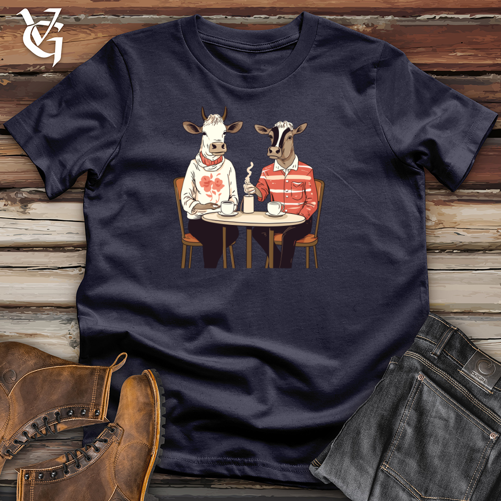 Viking Goods Cows Coffee Date Cotton Tee Navy / L