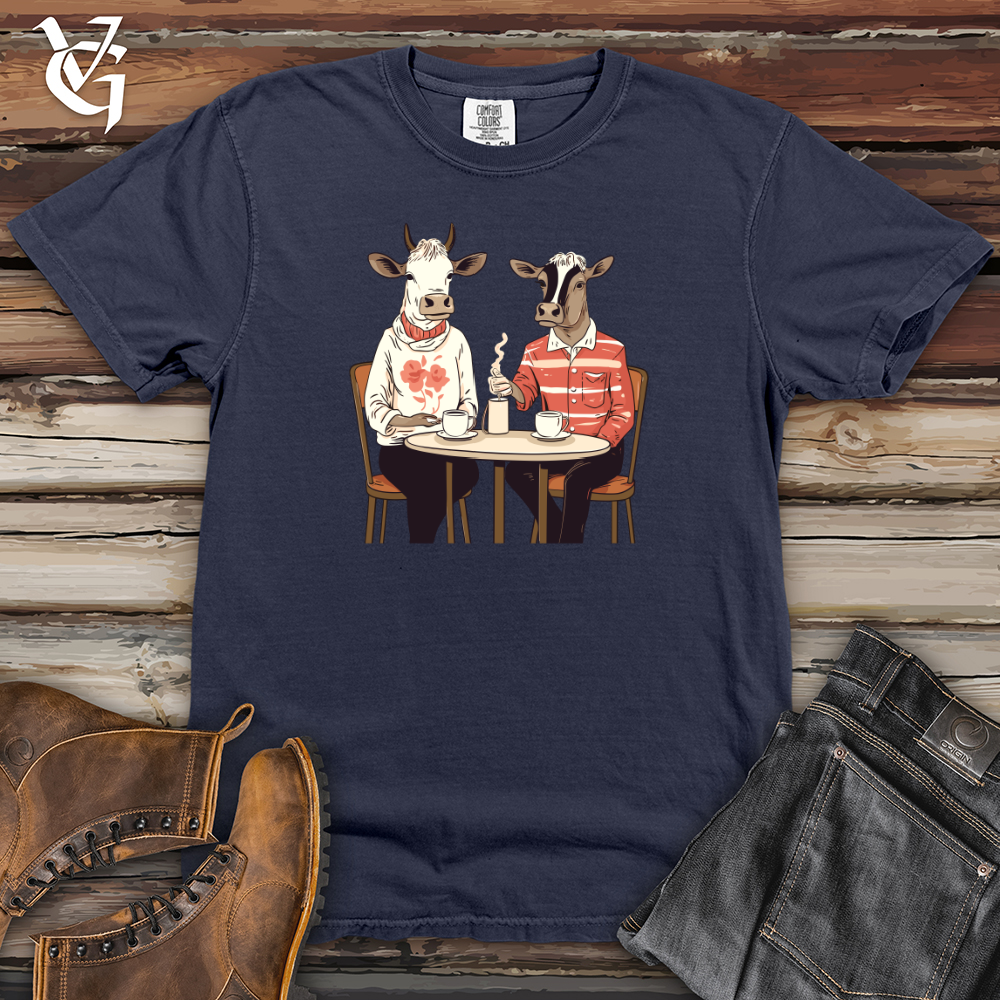 Viking Goods Cows Coffee Date Heavy Cotton Comfort Colors Tee Navy / L