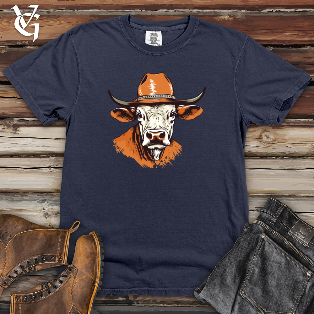 Viking Goods Coyote Moonlit Howl Cowboy Style Heavy Cotton Comfort Colors Tee Navy / L