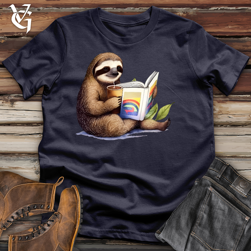 Viking Goods Cozy Sloth Cotton Tee Navy / L