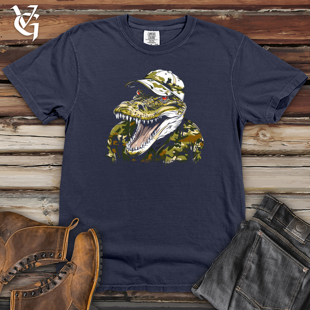 Viking Goods Crocodile Camo Command Heavy Cotton Comfort Colors Tee Navy / L