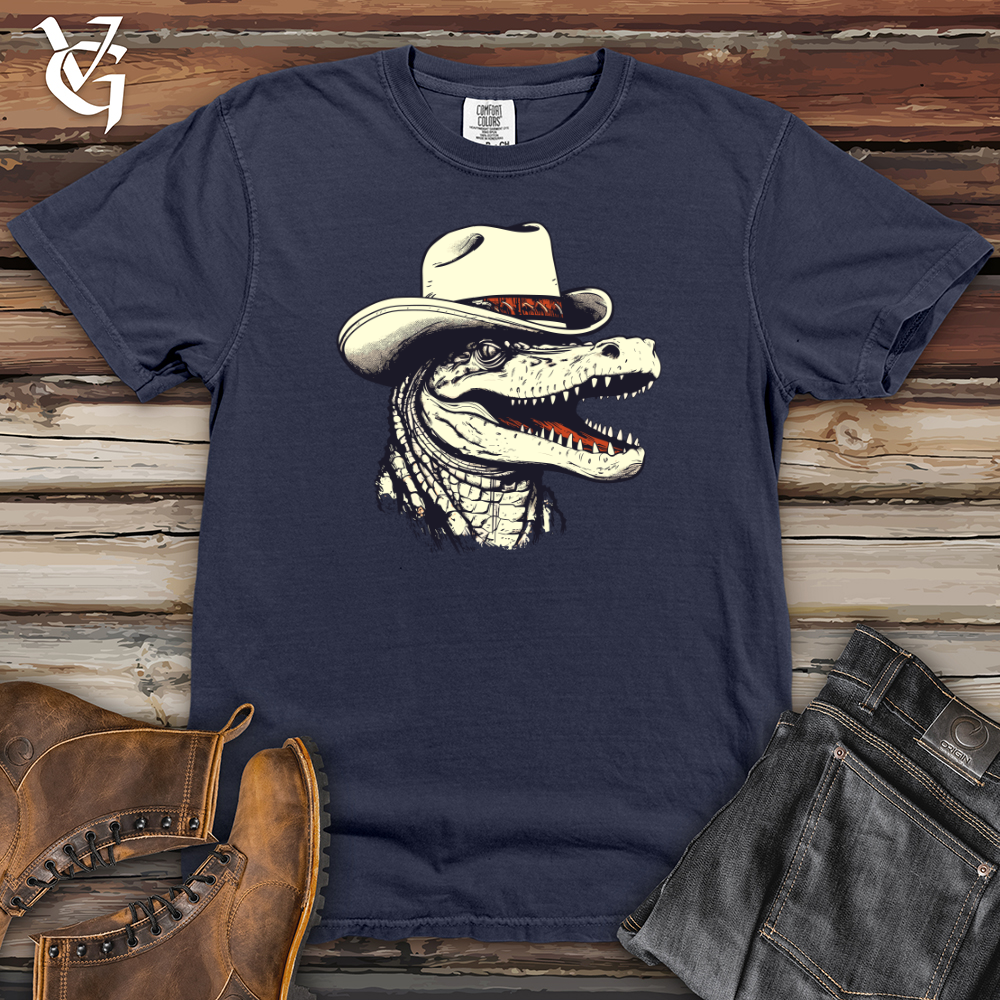 Viking Goods Crocodile Marshland Cowboy Swagger Heavy Cotton Comfort Colors Tee Navy / L