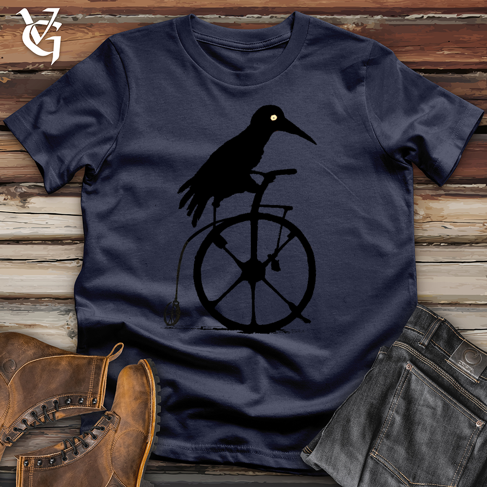 Viking Goods Crow Riding Bike Softstyle Tee Navy / L