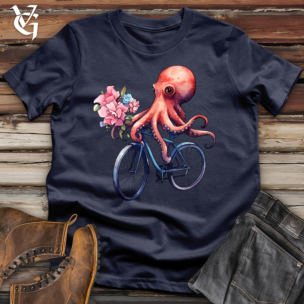 Viking Goods Cycling Octopus Softstyle Tee Navy / L