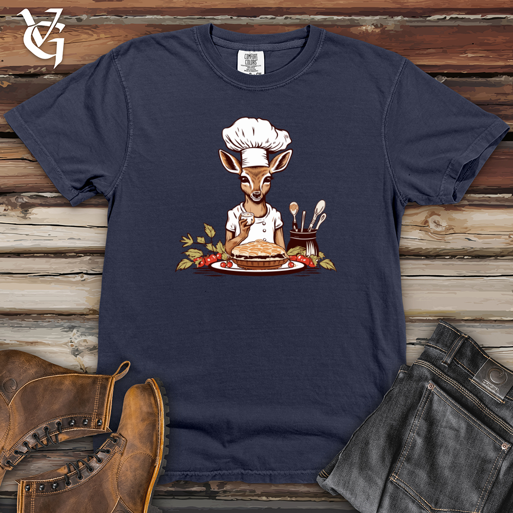 Viking Goods Deer Pastry Chef Heavy Cotton Comfort Colors Tee Navy / L