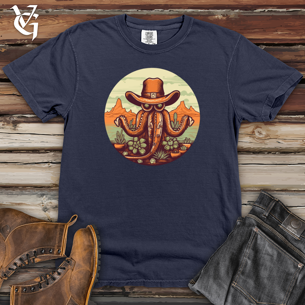 Viking Goods Desert Cowboy Octopus Heavy Cotton Comfort Colors Tee Navy / L