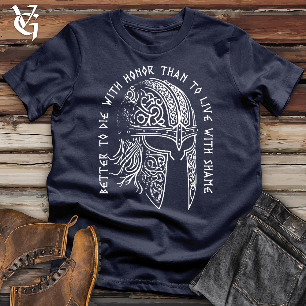 Viking Goods Die With Honor Softstyle Tee Navy / L