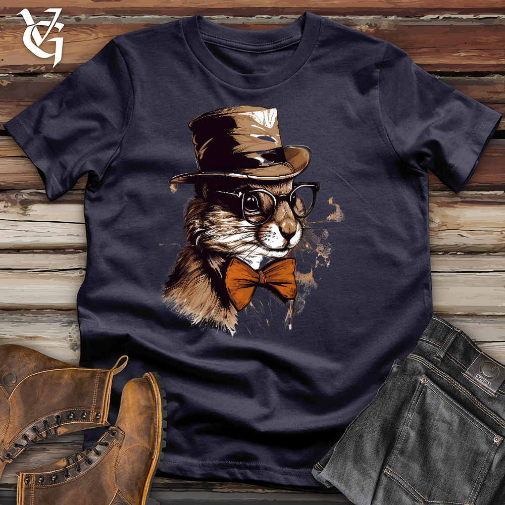 Viking Goods Dignified Squirrel Cotton Tee Navy / L