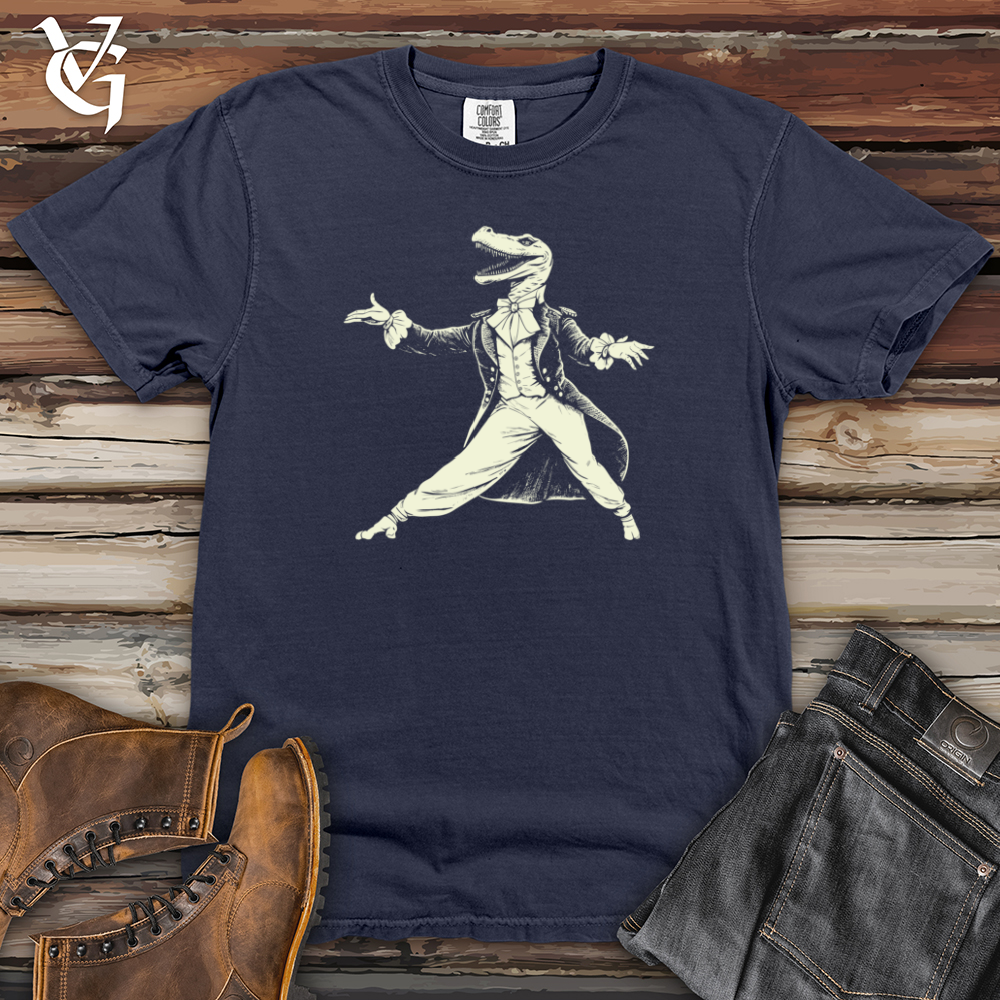 Viking Goods Dinosaur Dapper Dance Heavy Cotton Comfort Colors Tee Navy / L