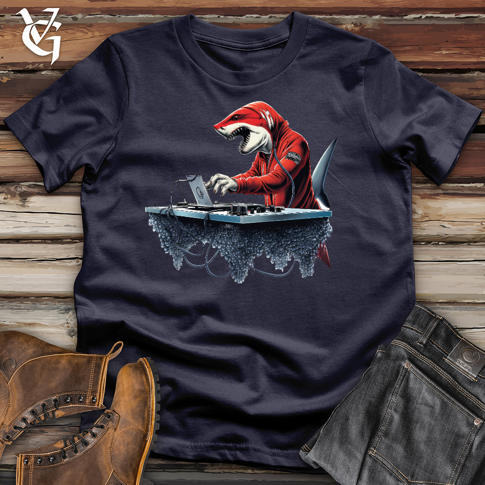 Viking Goods Dj Shark Cotton Tee Navy / L