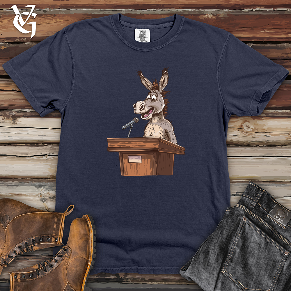 Viking Goods Donkey Podium Speech Heavy Cotton Comfort Colors Tee Navy / L