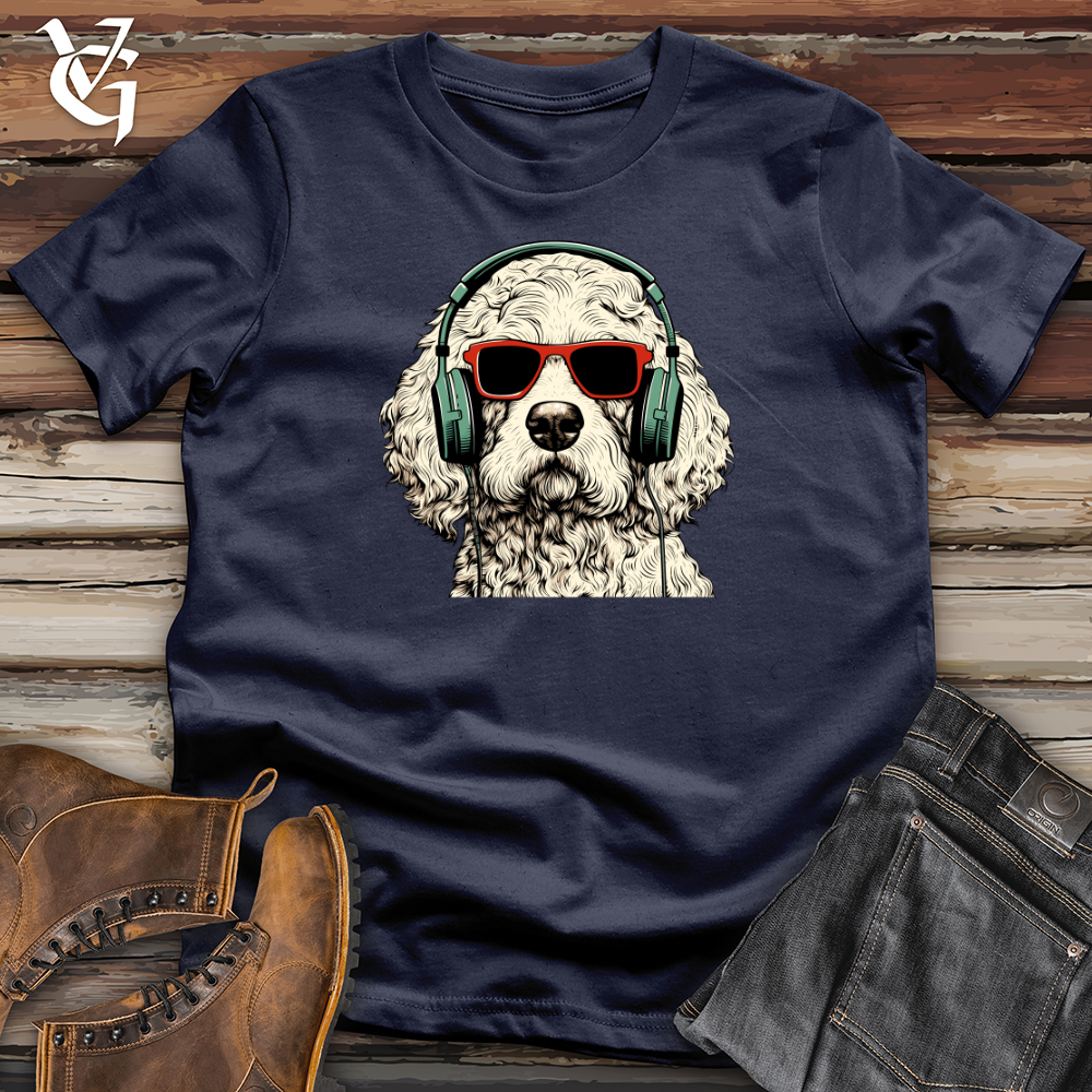 Viking Goods Doodle Dog Soundwave Vibes Softstyle Tee Navy / L