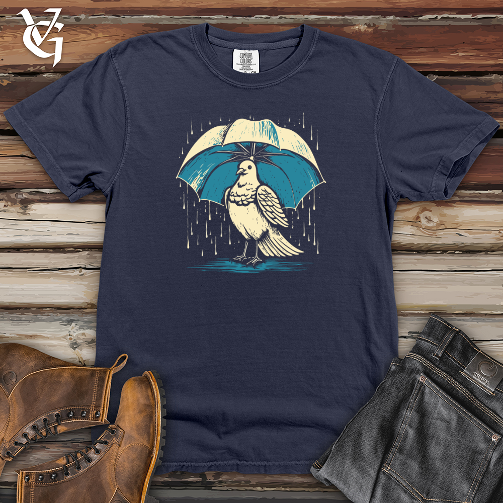 Viking Goods Dove In The Rain Heavy Cotton Comfort Colors Tee Navy / L