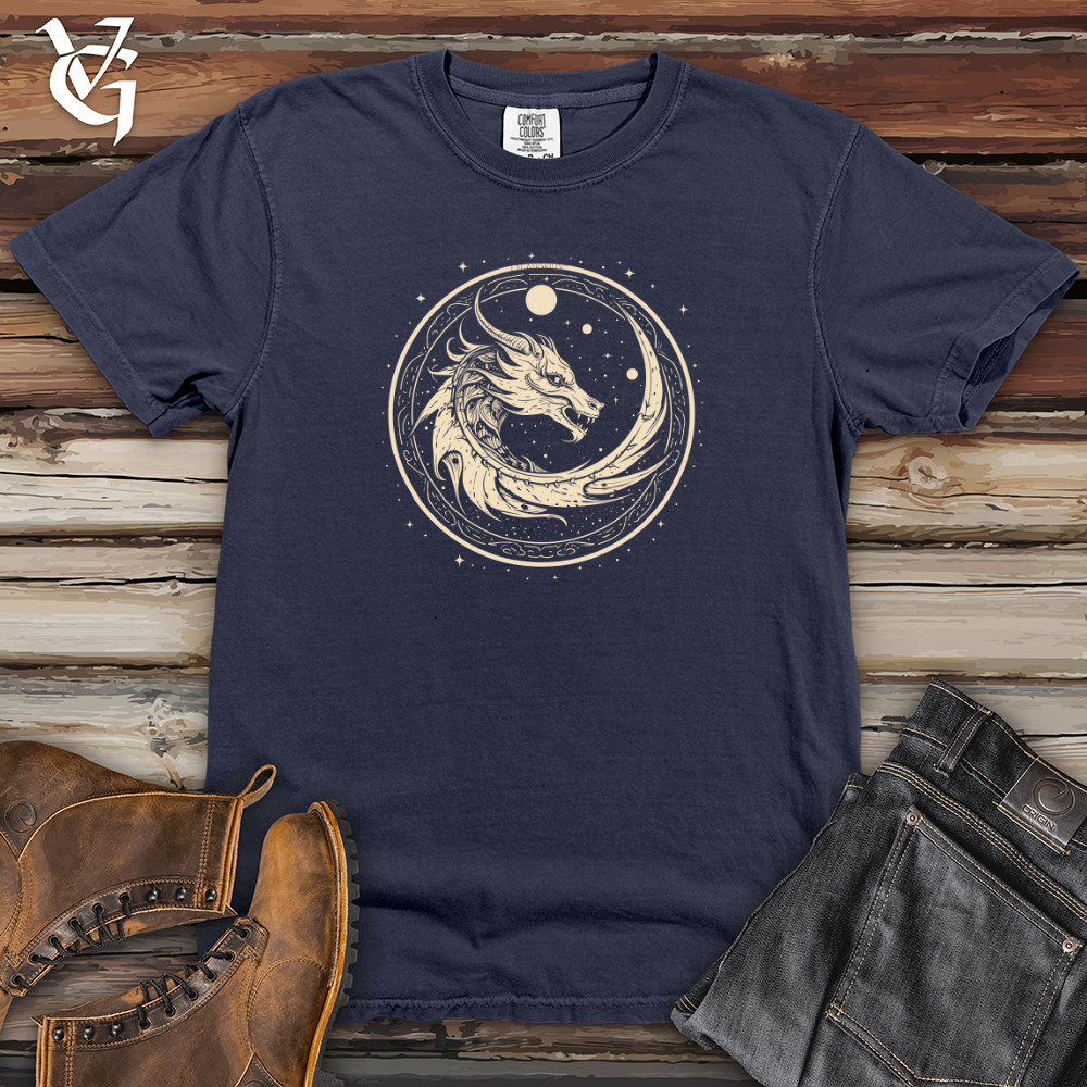 Viking Goods Dragon Celestial Cycle Heavy Cotton Comfort Colors Tee Navy / L