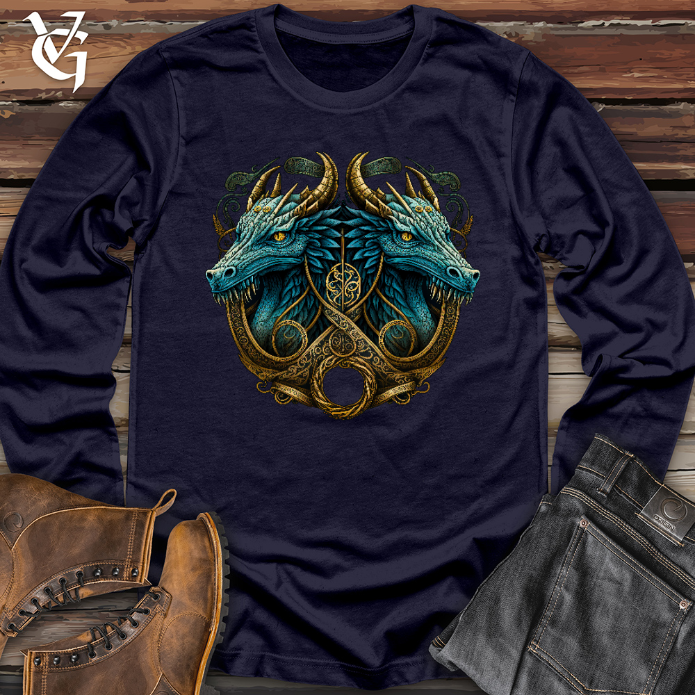 Viking Goods Dragon Reflection Long Sleeve Navy / L
