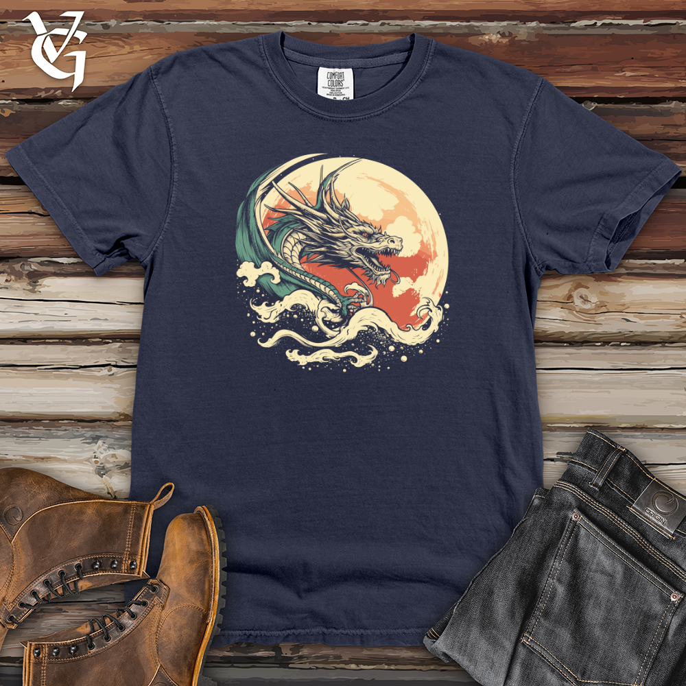 Viking Goods Dragon's Cosmic Flight Journey Heavy Cotton Comfort Colors Tee Navy / L