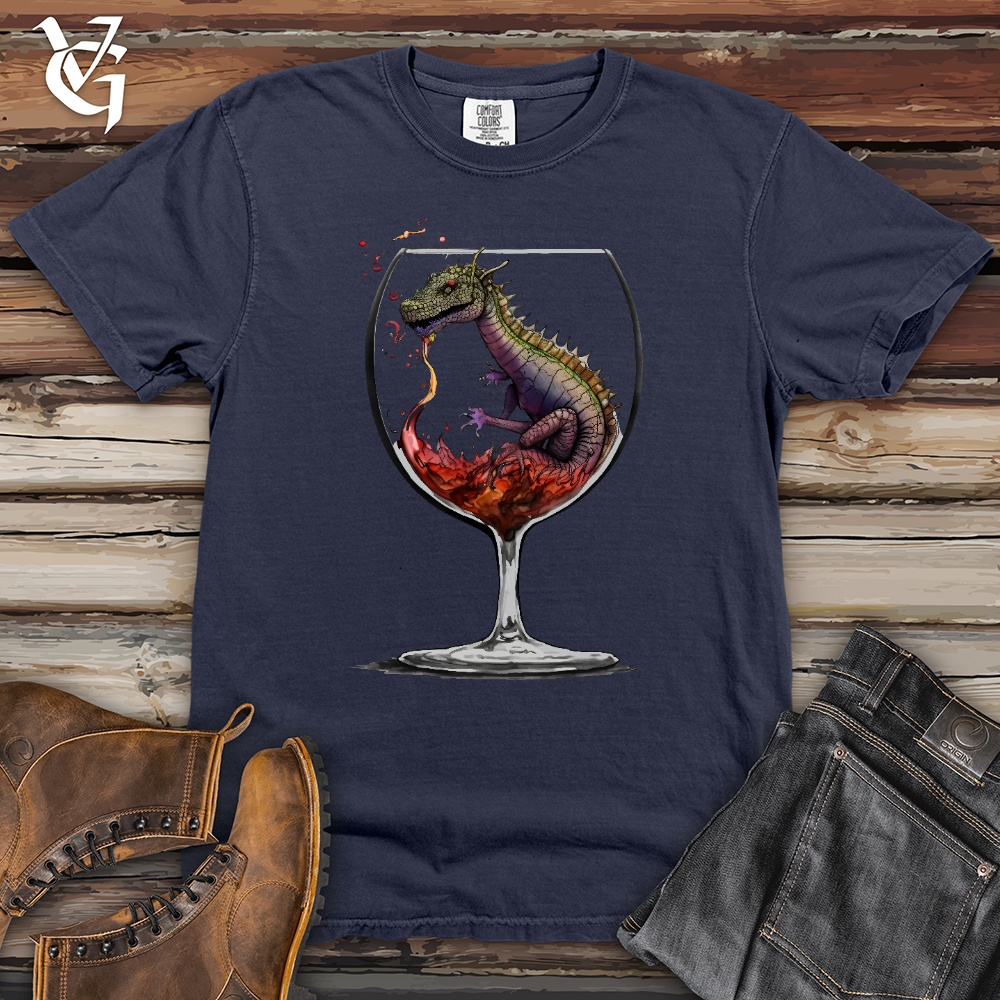Viking Goods Dragons Drink Heavy Cotton Comfort Colors Tee Navy / L