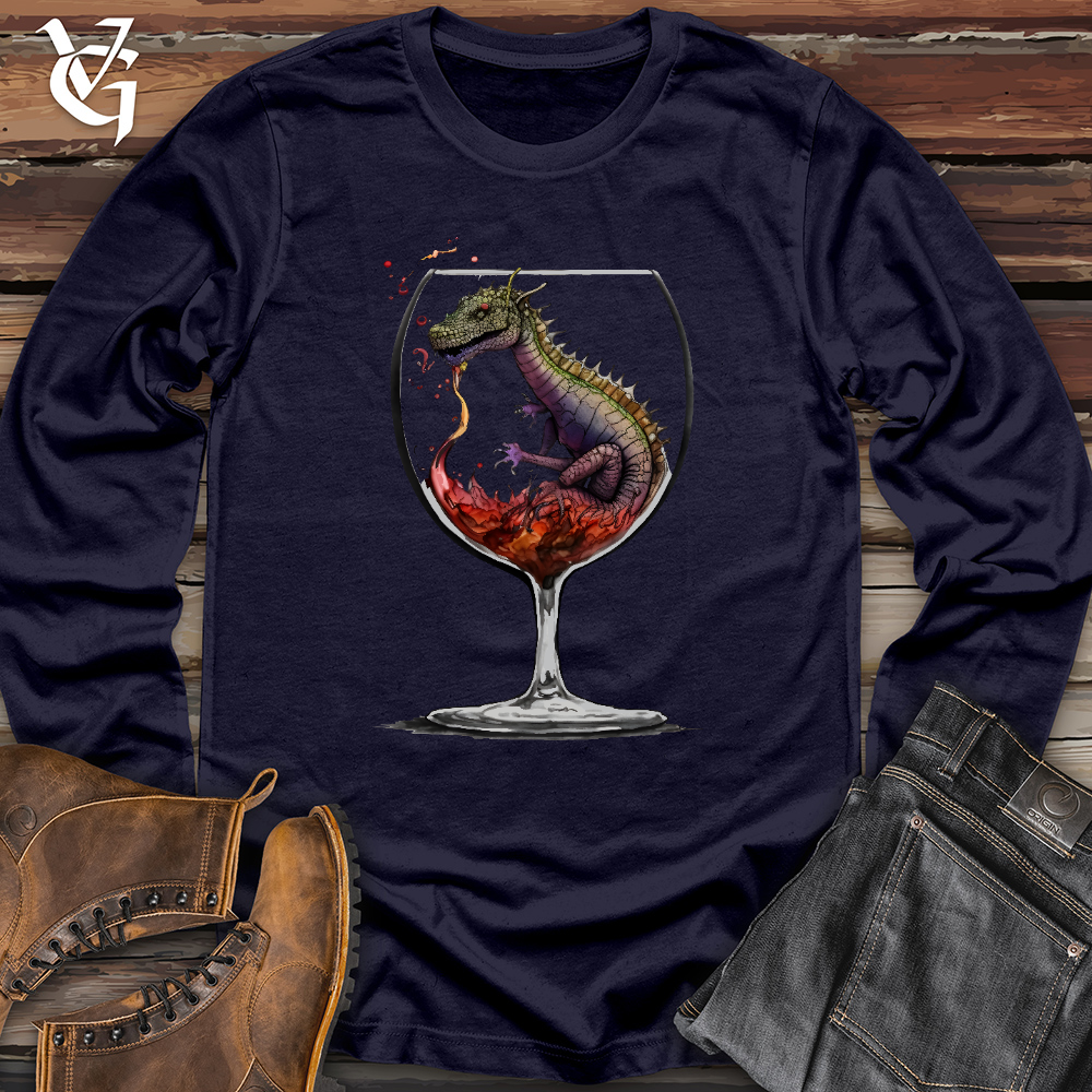Viking Goods Dragons Drink Long Sleeve Navy / L