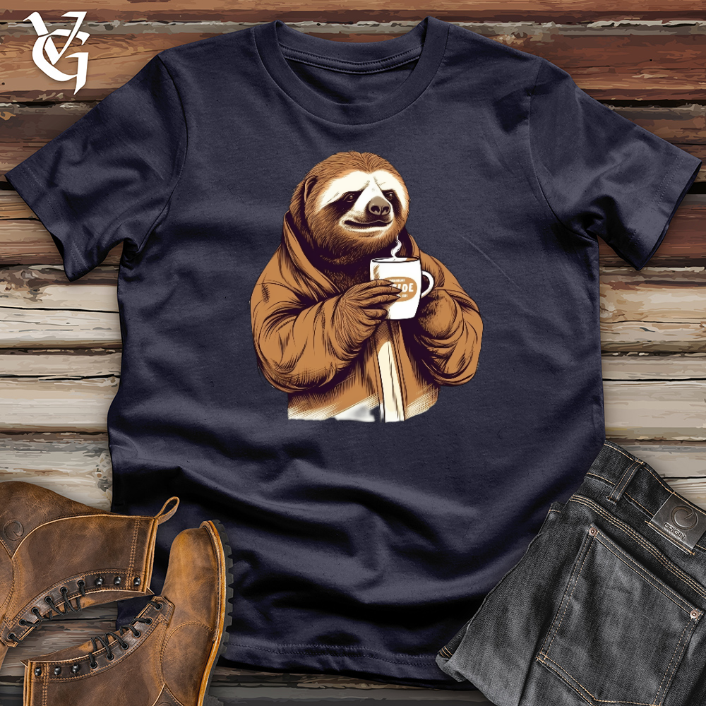 Viking Goods Dude Sloth Cotton Tee Navy / L