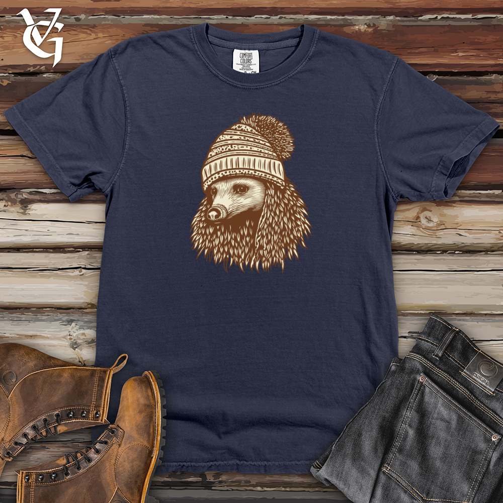 Viking Goods Echidna Cozy Knit Winter Warmth Heavy Cotton Comfort Colors Tee Navy / L