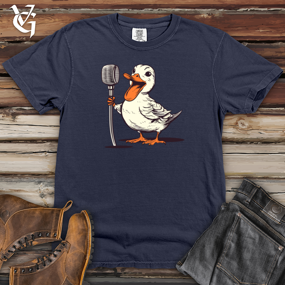 Viking Goods Feathered Quacktastic Comedy Heavy Cotton Comfort Colors Tee Navy / L