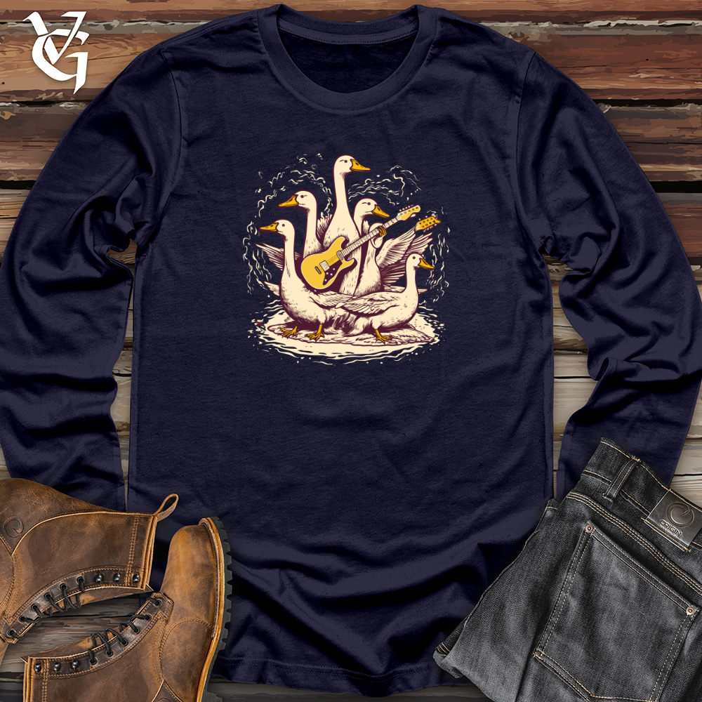 Viking Goods Feathered Rock Riffs Long Sleeve Navy / L