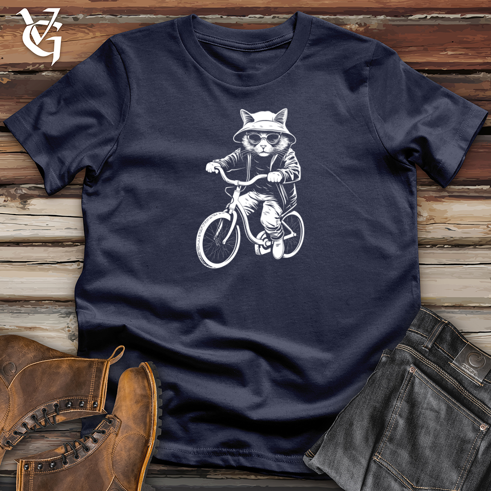 Viking Goods Feline Cycle Whisker Jaunt Adventure Softstyle Tee Navy / L