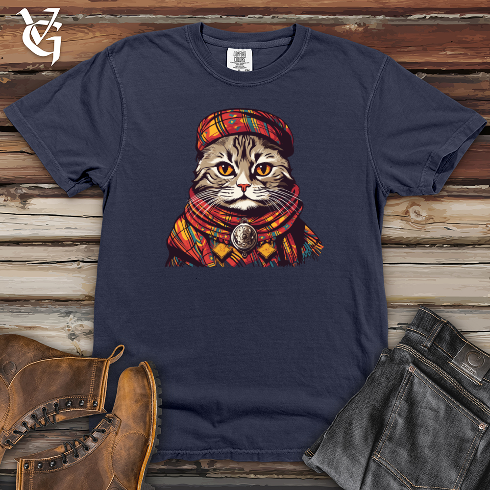 Viking Goods Feline Highland Wanderer Heavy Cotton Comfort Colors Tee Navy / L