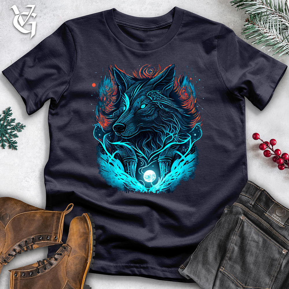 Viking Goods Fenrir Wolf Cotton Tee Navy / L