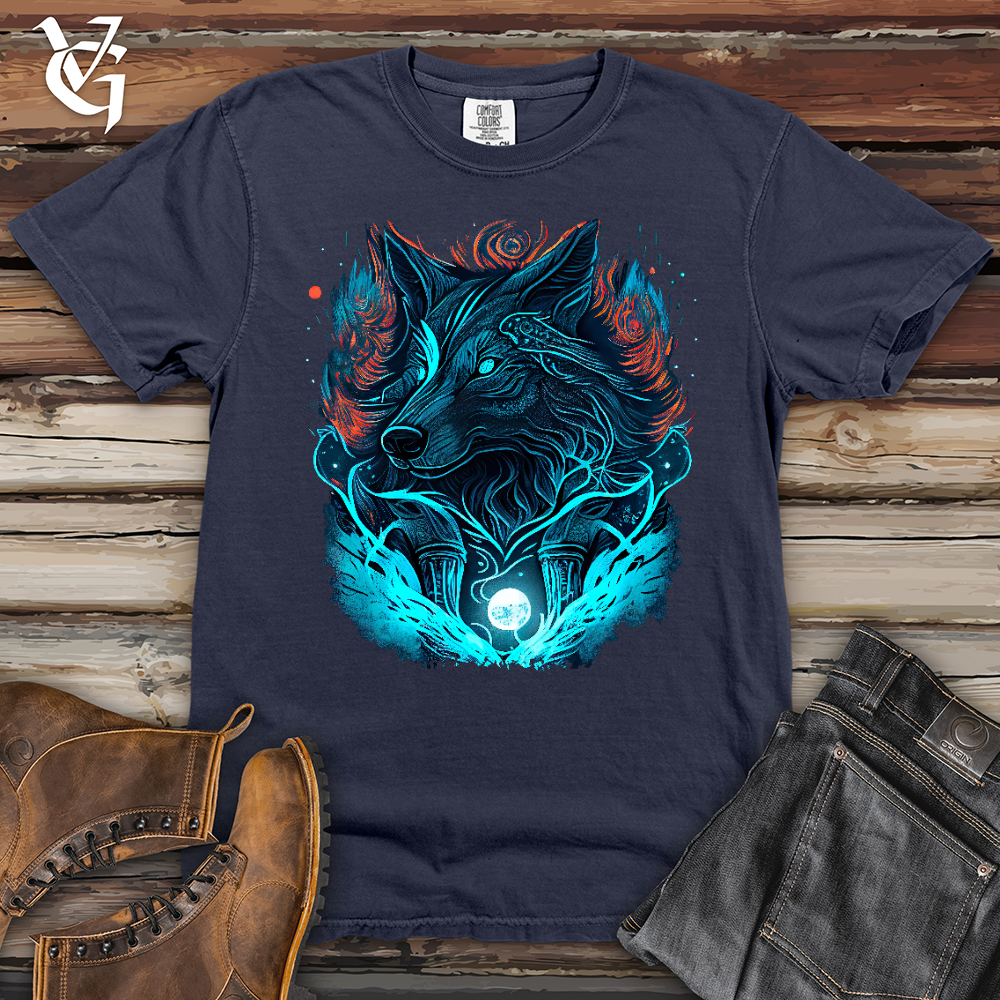 Viking Goods Fenrir Wolf Heavy Cotton Comfort Colors Tee Navy / L