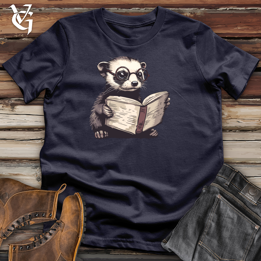 Viking Goods Ferret Reader Cotton Tee Navy / L