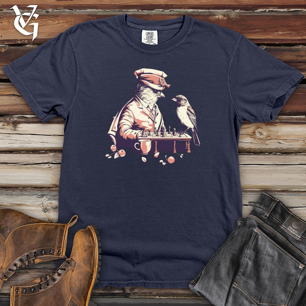 Viking Goods Finch Feathered Chess Match Heavy Cotton Comfort Colors Tee Navy / L