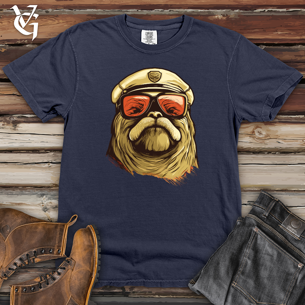 Viking Goods First Responder Walrus Rescue Heavy Cotton Comfort Colors Tee Navy / L