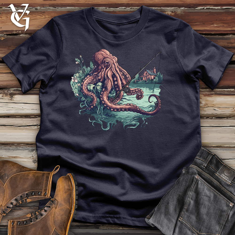 Viking Goods Fishing Octopus Cotton Tee Navy / L