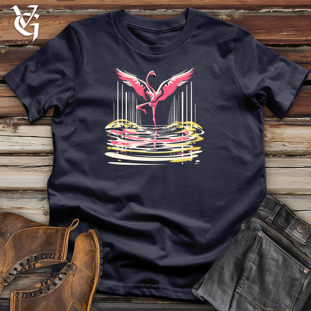 Viking Goods Flamingo Dance Ripples Cotton Tee Navy / L