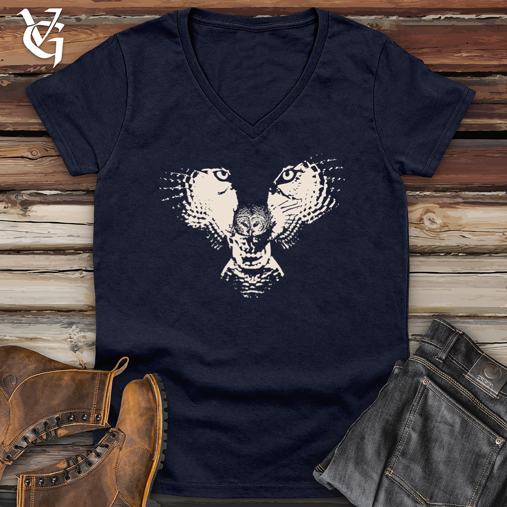 Viking Goods Flying Wolf Softstyle V-Neck Navy / L