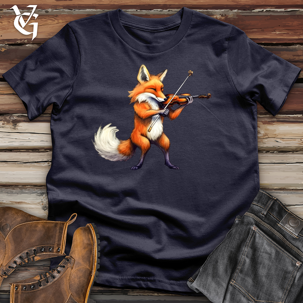 Viking Goods Fox Violinist Cotton Tee Navy / L