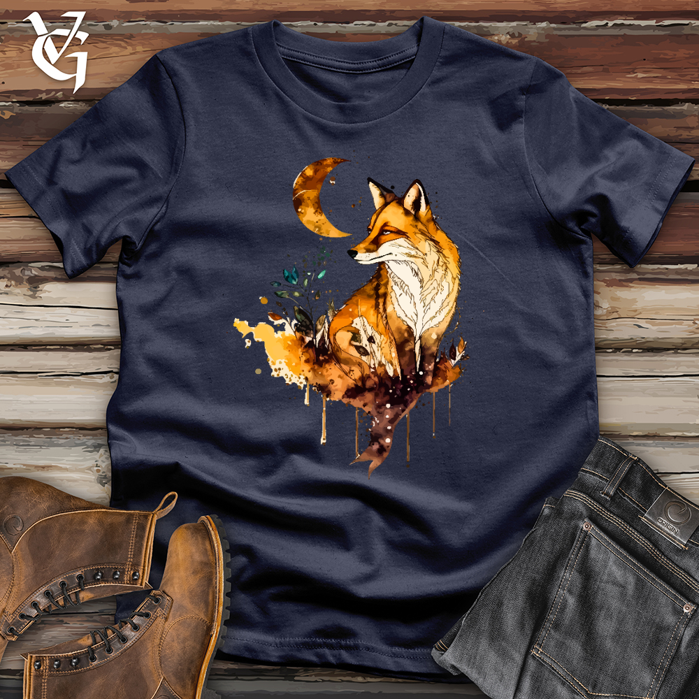 Viking Goods Fox Watercolor Softstyle Tee Navy / L