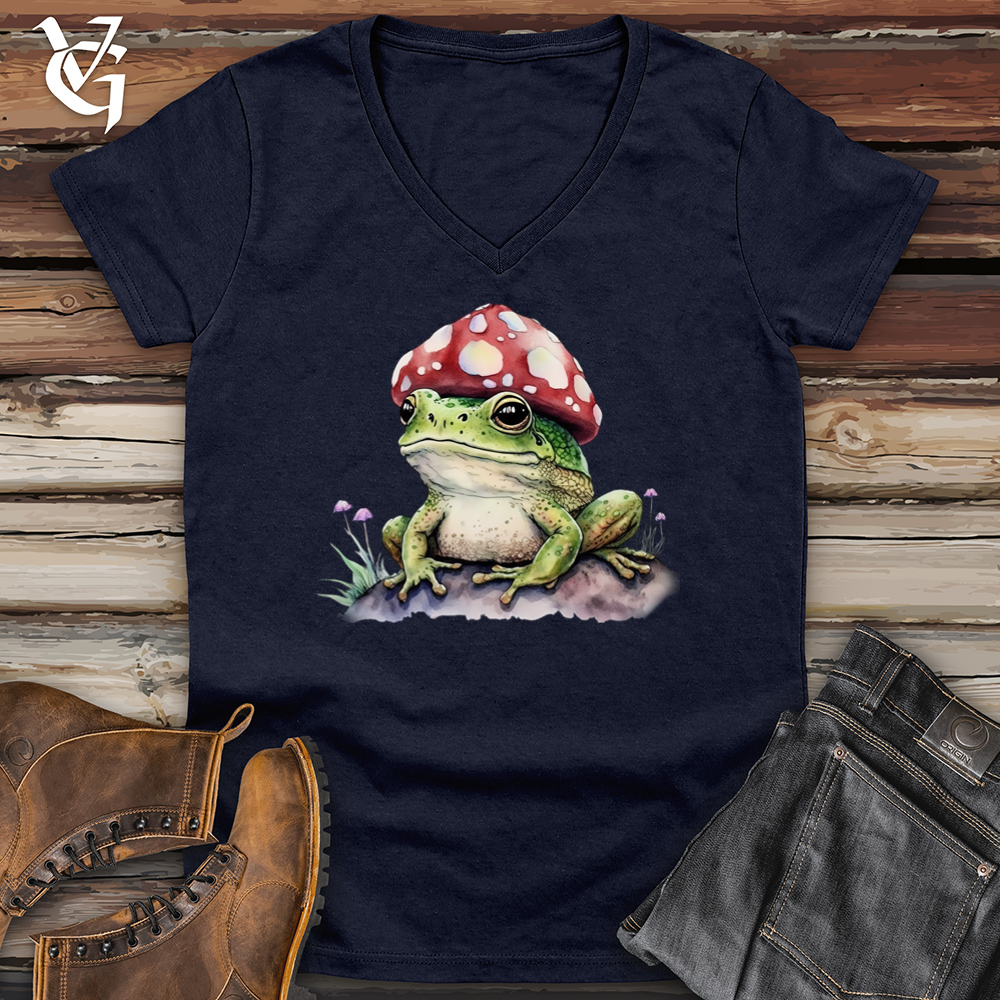 Viking Goods Frog Mushroom Head Softstyle V-Neck Navy / L