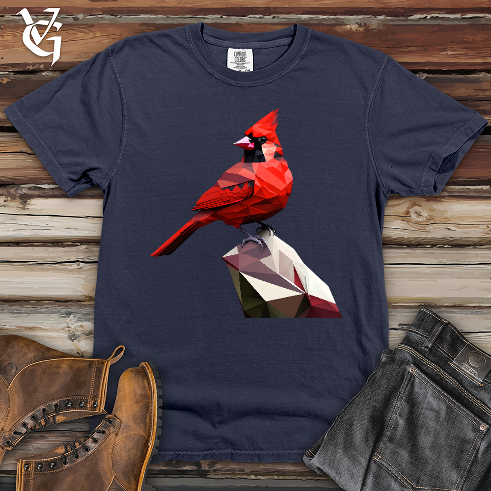 Viking Goods Geometric Cardinal Bird Heavy Cotton Comfort Colors Tee Navy / L