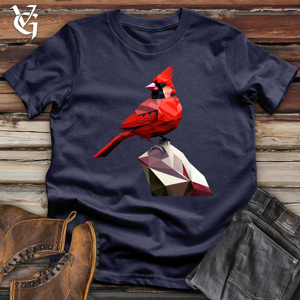 Viking Goods Geometric Cardinal Bird Softstyle Tee Navy / L