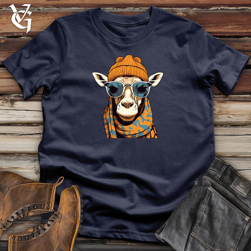 Viking Goods Giraffe Sky High Beanie Warmth Softstyle Tee Navy / L