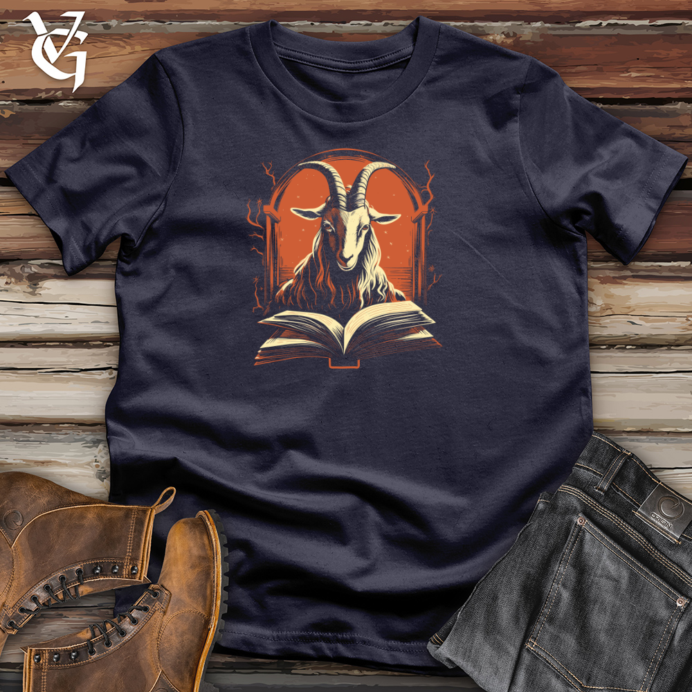 Viking Goods Goat Booklovers Reading Retreat 01 Cotton Tee Navy / L