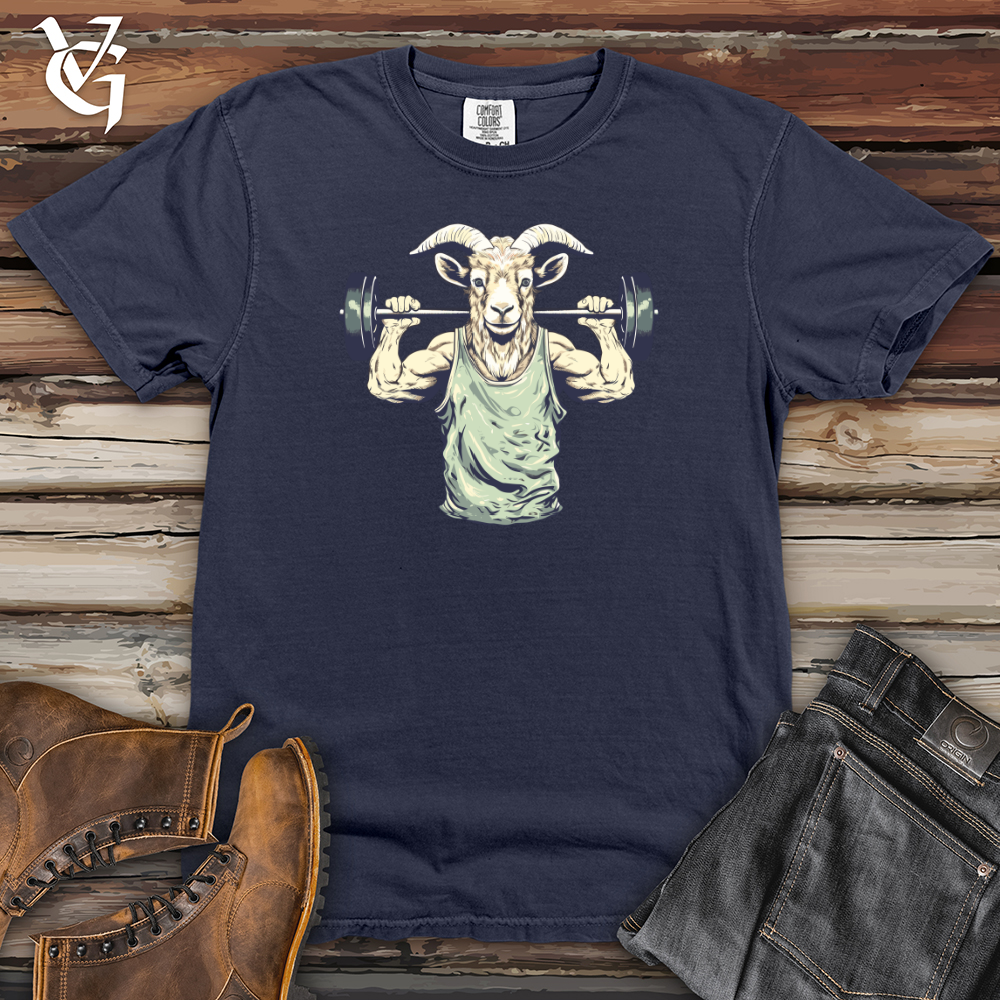 Viking Goods Goat Squat Heavy Cotton Comfort Colors Tee Navy / L