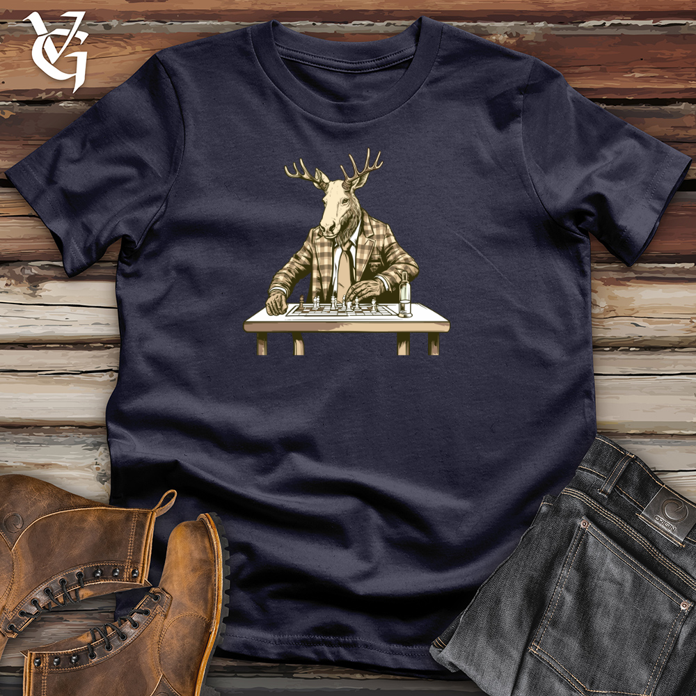 Viking Goods Grand Moose Chessmaster Cotton Tee Navy / L
